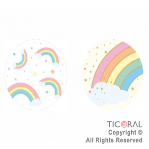 ARCO IRIS CANDY BAR STICKER x 10 UNIDADES